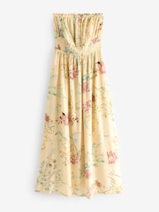 Yellow Floral Bandeau Summer Dress - Image 4 of 5