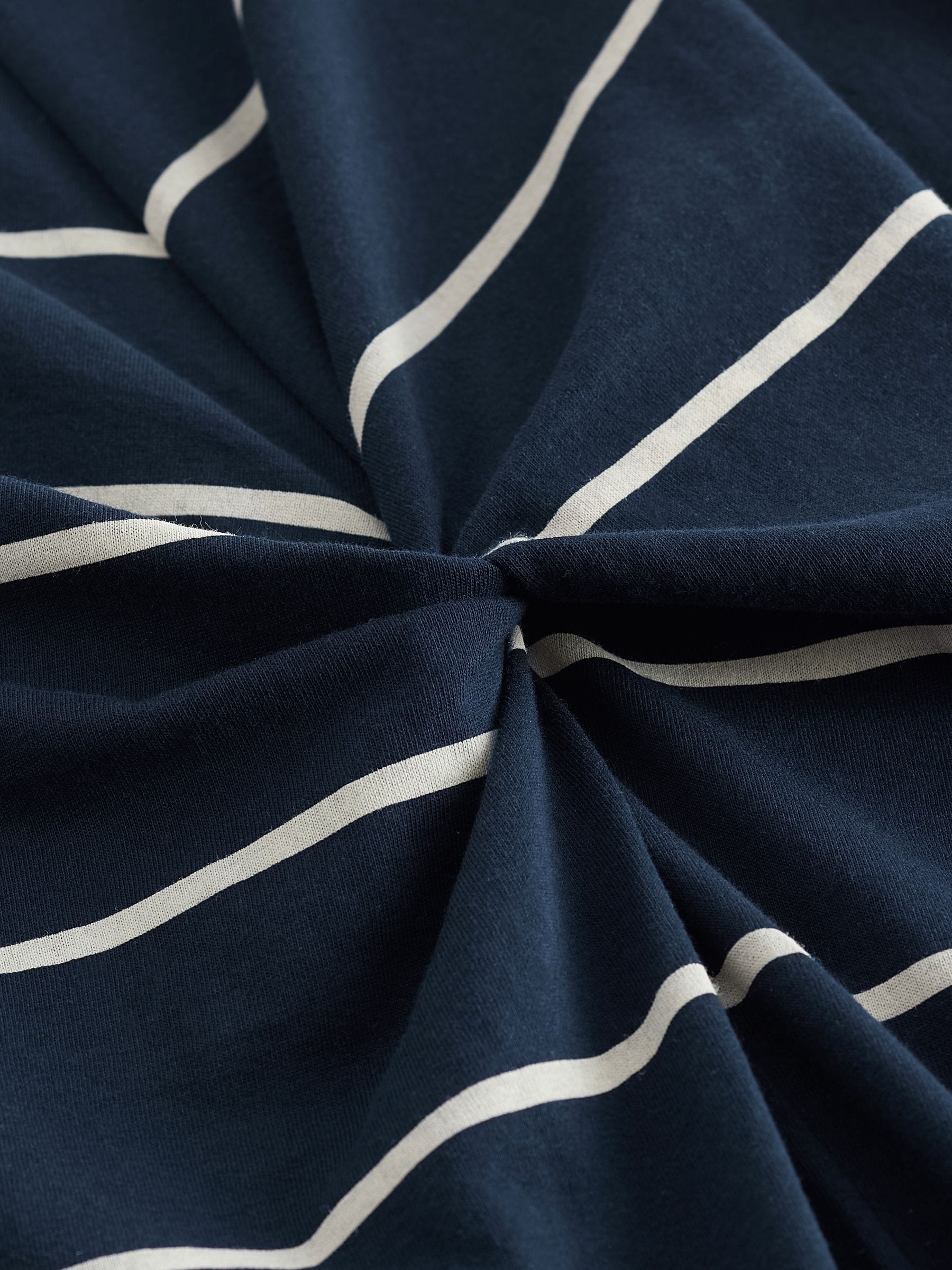 福袋安いいね半額ストア Buy Navy T-Shirt Sleeved Short Twist Stripe Blue/White Clothing