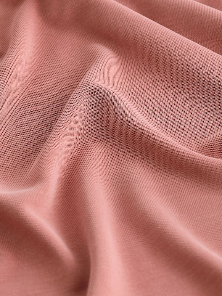 Blush Pink Premium Modal Rich Short Sleeve Scoop Neck Vest - Image 6 of 6
