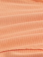Orange - Tanktop mit Waffelstruktur und Ziernähten, 100% Baumwolle - Bild 6 von 6
