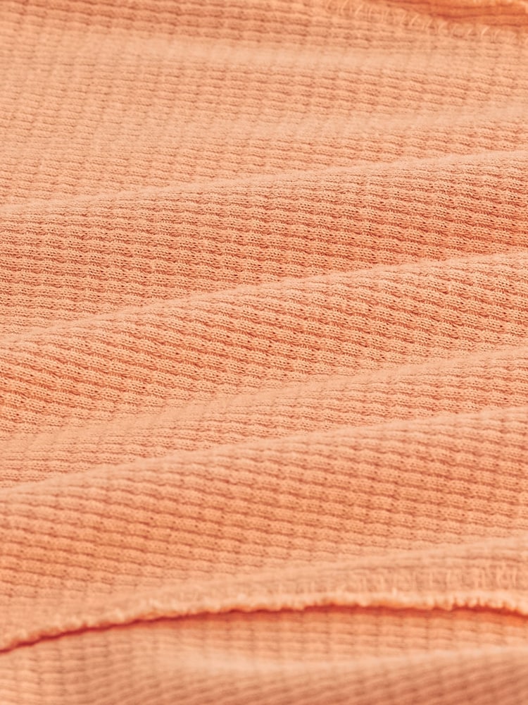 Orange - Tanktop mit Waffelstruktur und Ziernähten, 100% Baumwolle - Bild 6 von 6