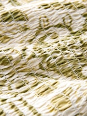 Green Tile Print Shirred Bandeau Top - Image 6 of 6