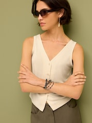 Oatmeal Sleeveless Waistcoat - Image 1 of 6
