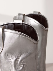 Silver Signature Leather Forever Comfort® Stitched Western Boots - Image 5 of 6