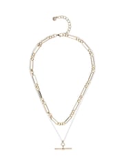 Mint Velvet Gold Mixed Metal Layered Necklace - Image 1 of 3