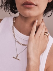 Mint Velvet Gold Mixed Metal Layered Necklace - Image 3 of 3