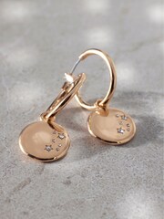 Mint Velvet Gold Tone Starburst Drop Hoops - Image 2 of 4