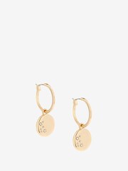 Mint Velvet Gold Tone Starburst Drop Hoops - Image 3 of 4