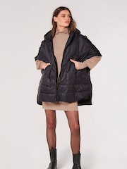 Apricot Black Light Weight Oversized Hooded Jacket - Image 5 of 6