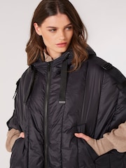 Apricot Black Light Weight Oversized Hooded Jacket - Image 6 of 6