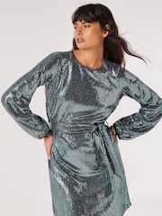 Apricot Blue Rainbow Mirrorball Shift Dress - Image 2 of 5