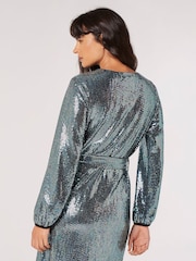 Apricot Blue Rainbow Mirrorball Shift Dress - Image 3 of 5