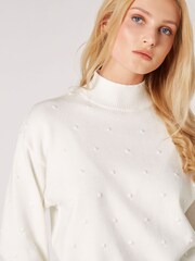 Apricot White Oversized Mockneck Jumper - Image 4 of 4