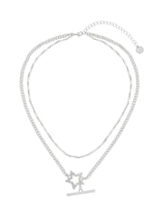 Серебристое ожерелье с подвеской-звездой Caramel Jewellery London Pavé - Изображение 3 из 6