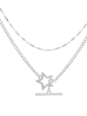 Серебристое ожерелье с подвеской-звездой Caramel Jewellery London Pavé - Изображение 4 из 6