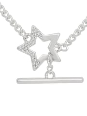 Серебристое ожерелье с подвеской-звездой Caramel Jewellery London Pavé - Изображение 5 из 6