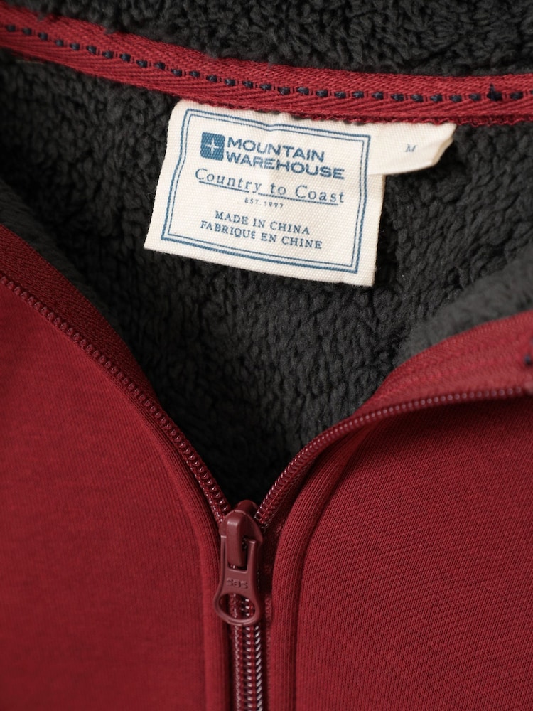 Mountain Warehouse Red Dalton Mens Borg Lined Hoodie - Image 5 of 5