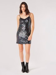 Apricot Multi Rainbow Sequin Cami Dress - Image 1 of 5