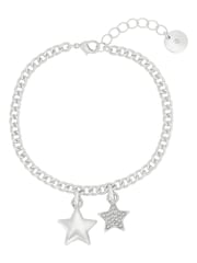 Caramel Jewellery London Silver Tone 'Starry Sky' Pavé Bracelet - Image 3 of 4