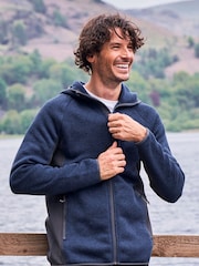 Mountain Warehouse Blue Treston Mens Hooded Fleece - Image 1 of 7