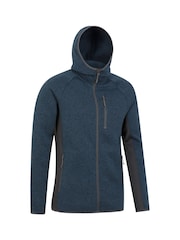 Mountain Warehouse Blue Treston Mens Hooded Fleece - Image 5 of 7