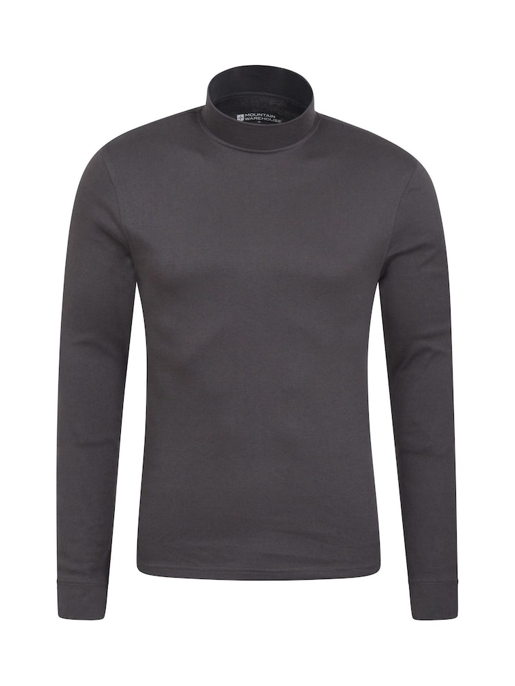 Mountain Warehouse Grey Mens Meribel Thermal 100% Cotton Top - Image 1 of 5