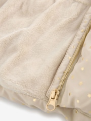 Cream Shower Resistant Foil Skirted Coat (3mths-7yrs) - Image 10 of 13