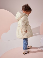 Cream Shower Resistant Foil Skirted Coat (3mths-7yrs) - Image 2 of 13