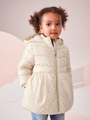 Cream Shower Resistant Foil Skirted Coat (3mths-7yrs) - Image 4 of 13
