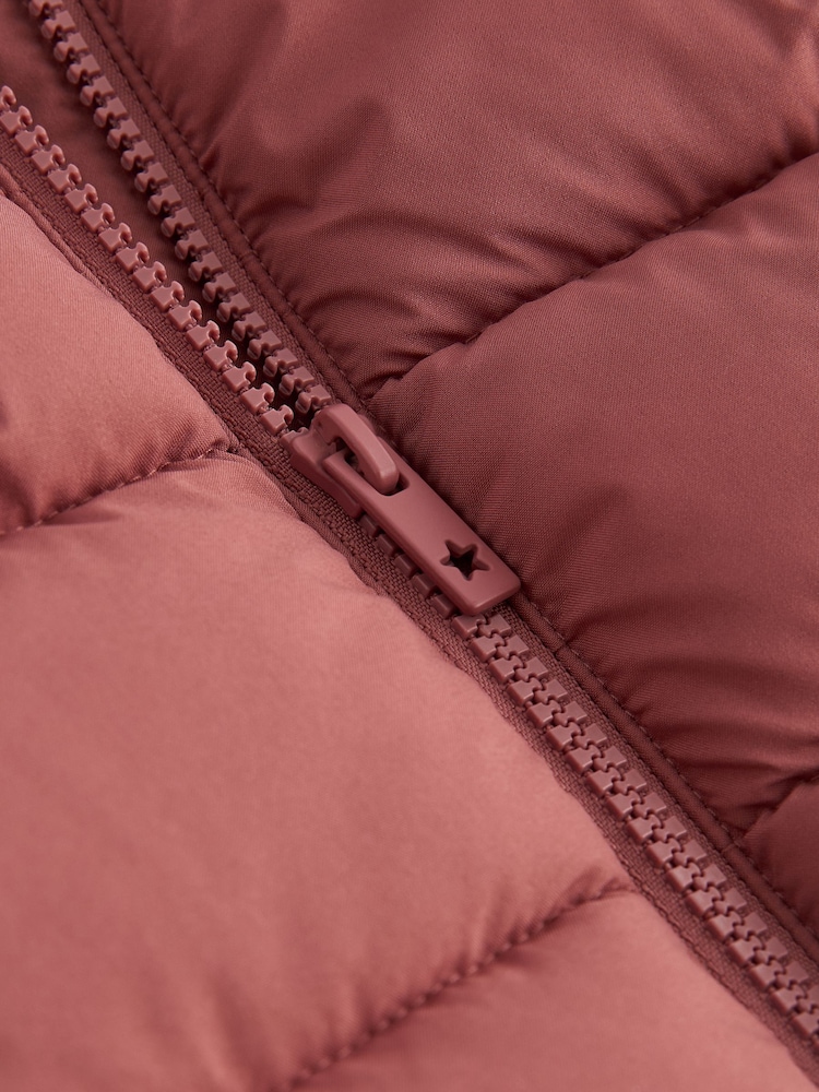 Rust Shower Resistant Fleece Lined Hooded Padded Coat (3mths-7yrs) - Image 11 of 11