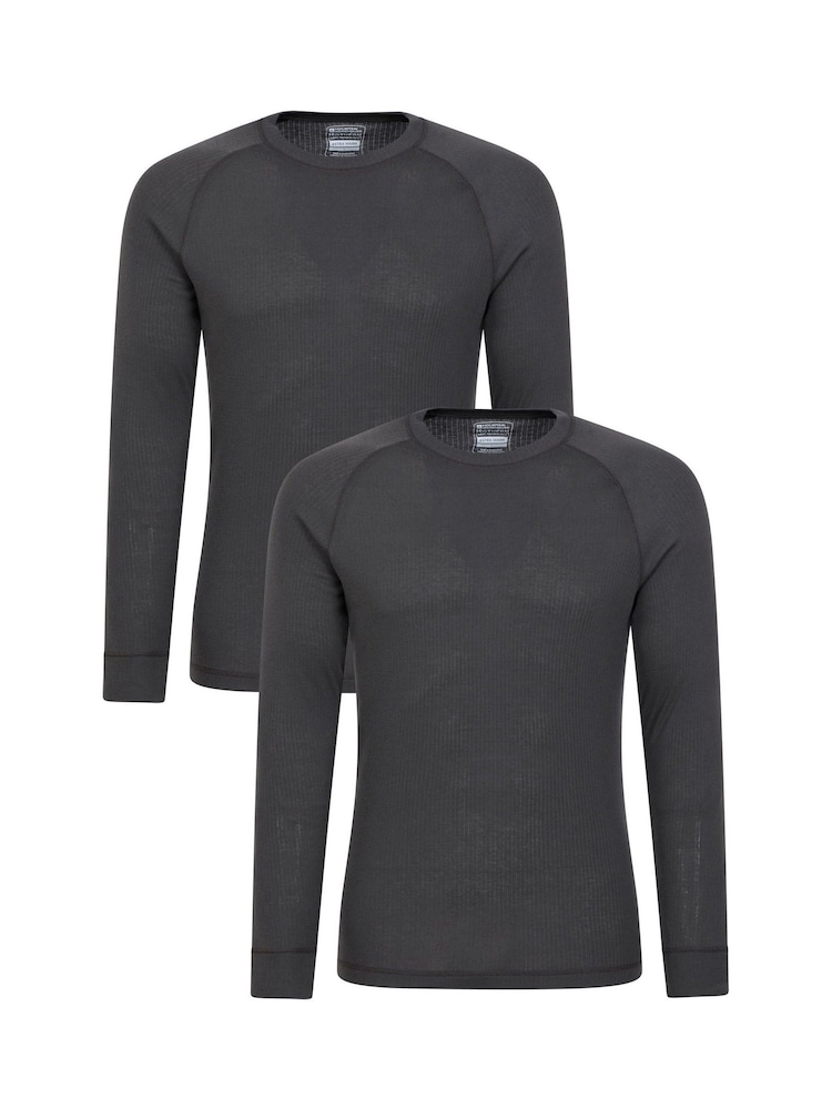 Mountain Warehouse Grey Talus Mens Thermal Tops 2 Pack - Image 1 of 4