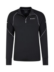 Mountain Warehouse Black Mens Control Quick Drying Quarter Zip Midlayer - Image 2 of 5