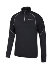 Mountain Warehouse Black Mens Control Quick Drying Quarter Zip Midlayer - Image 5 of 5