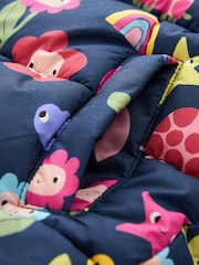 Navy Character Shower Resistant Fleece Lined Hooded Padded Coat (3mths-7yrs) - Image 11 of 11