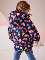 Navy Character Shower Resistant Fleece Lined Hooded Padded Coat (3mths-7yrs) - Image 4 of 11