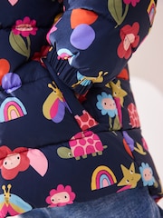 Navy Character Shower Resistant Fleece Lined Hooded Padded Coat (3mths-7yrs) - Image 5 of 11