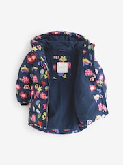 Navy Character Shower Resistant Fleece Lined Hooded Padded Coat (3mths-7yrs) - Image 6 of 11