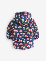 Navy Character Shower Resistant Fleece Lined Hooded Padded Coat (3mths-7yrs) - Image 8 of 11