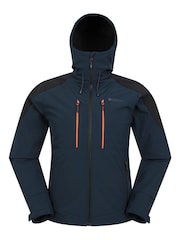 Mountain Warehouse Blue Navy Radius Mens Water-Resistant Softshell Jacket - Image 1 of 5