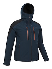 Mountain Warehouse Blue Navy Radius Mens Water-Resistant Softshell Jacket - Image 2 of 5