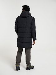Mountain Warehouse Black Vortex Mens Longline Padded Jacket - Image 2 of 7