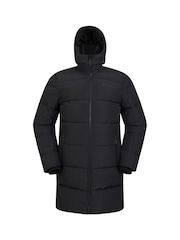 Mountain Warehouse Black Vortex Mens Longline Padded Jacket - Image 3 of 7