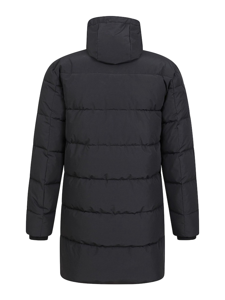 Mountain Warehouse Black Vortex Mens Longline Padded Jacket - Image 4 of 7