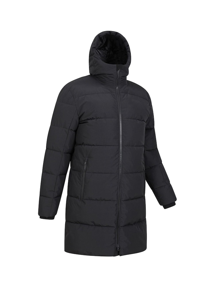 Mountain Warehouse Black Vortex Mens Longline Padded Jacket - Image 5 of 7