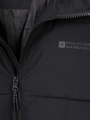 Mountain Warehouse Black Vortex Mens Longline Padded Jacket - Image 7 of 7