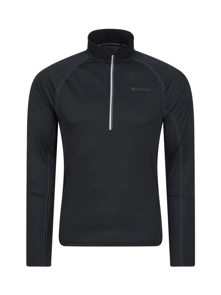 Mountain Warehouse Black Mens Approach Lightweight Active Midlayer Fleece - Image 1 of 5