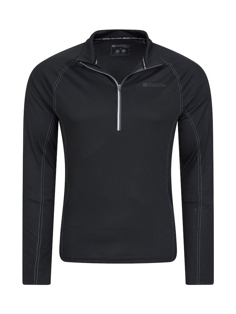 Mountain Warehouse Black Mens Approach Lightweight Active Midlayer Fleece - Image 2 of 5