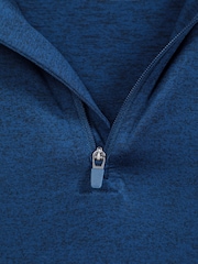 Mountain Warehouse Blue Mens Echo Melange Quarter Zip Midlayer Fleece - Image 5 of 5