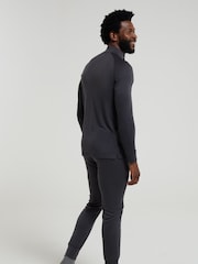 Mountain Warehouse Grey Mens Talus Quarter Zip Thermal Top - Image 3 of 6