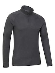 Mountain Warehouse Grey Mens Talus Quarter Zip Thermal Top - Image 5 of 6
